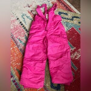 Cat & Jack Hot Pink Girls Kids Snow Pants Overalls Bib